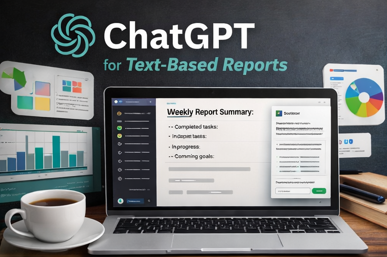 ChatGPT generating automated weekly work reports using AI for professionals