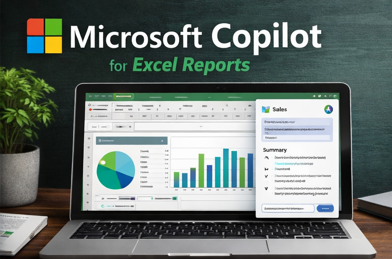 Microsoft Copilot automating Excel reports and business reporting using AI